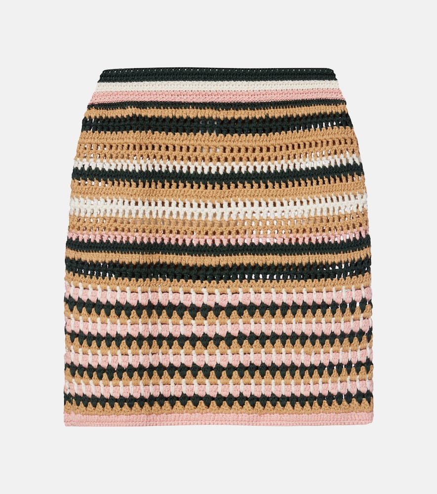 Crochet cotton miniskirt