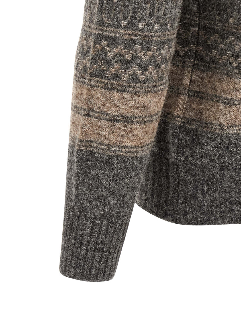 Grey Nordic Jacquard Cardigan