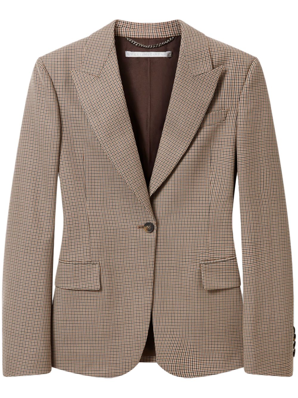 Checkered blazer - Brown