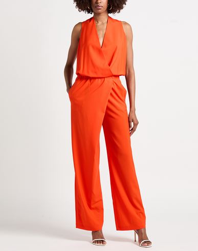 Crème Woman Jumpsuit Orange Size 0 Virgin Wool, Elastane