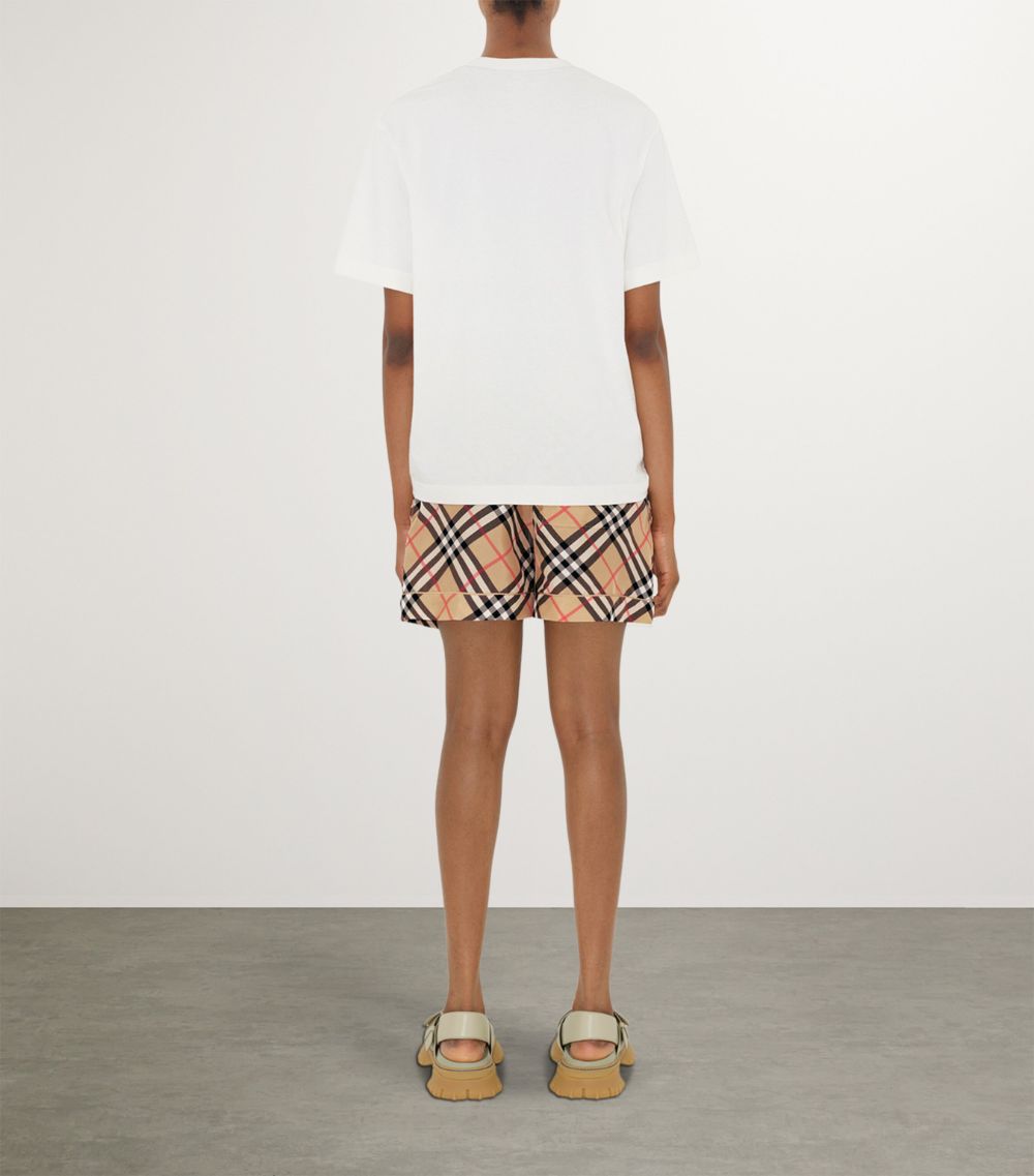 Silk Check Shorts