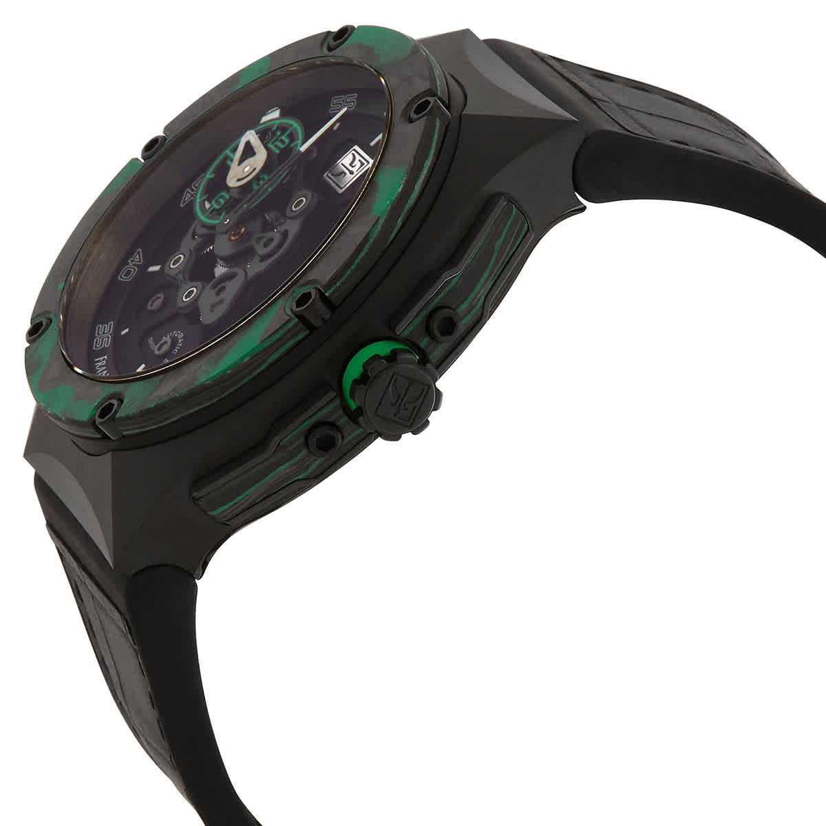 Crazy Wheel Automatic Black Dial Mens Watch CW