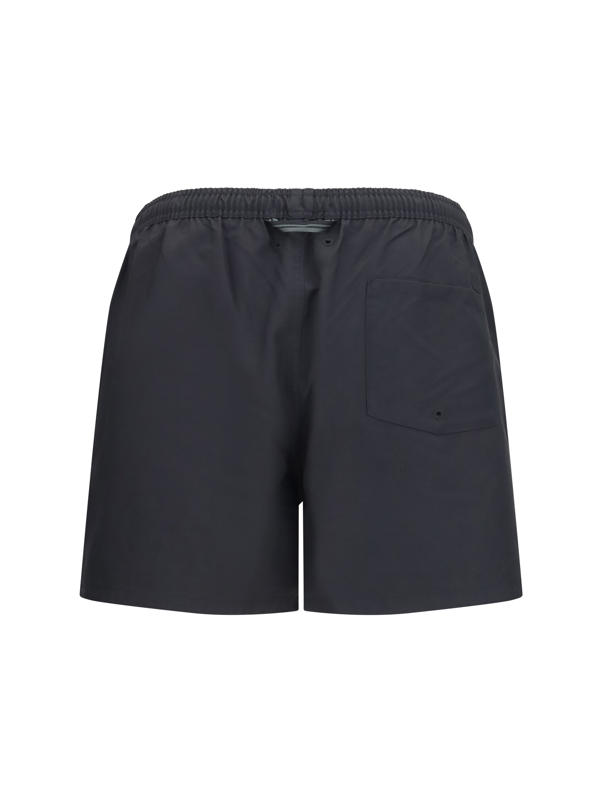 Recycled Polyester Swim Shorts — Black