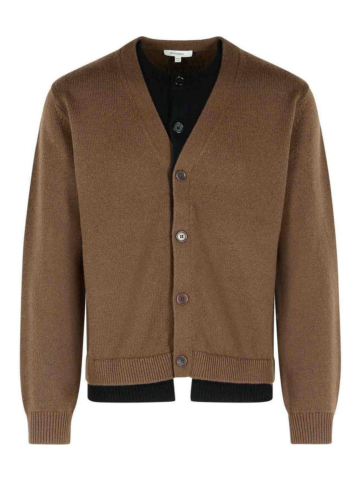 J. W. Anderson Brown Cashmere Blend Layered Cardigan