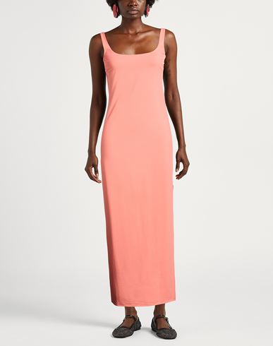 Woman Maxi dress Apricot Size M Polyamide, Elastane