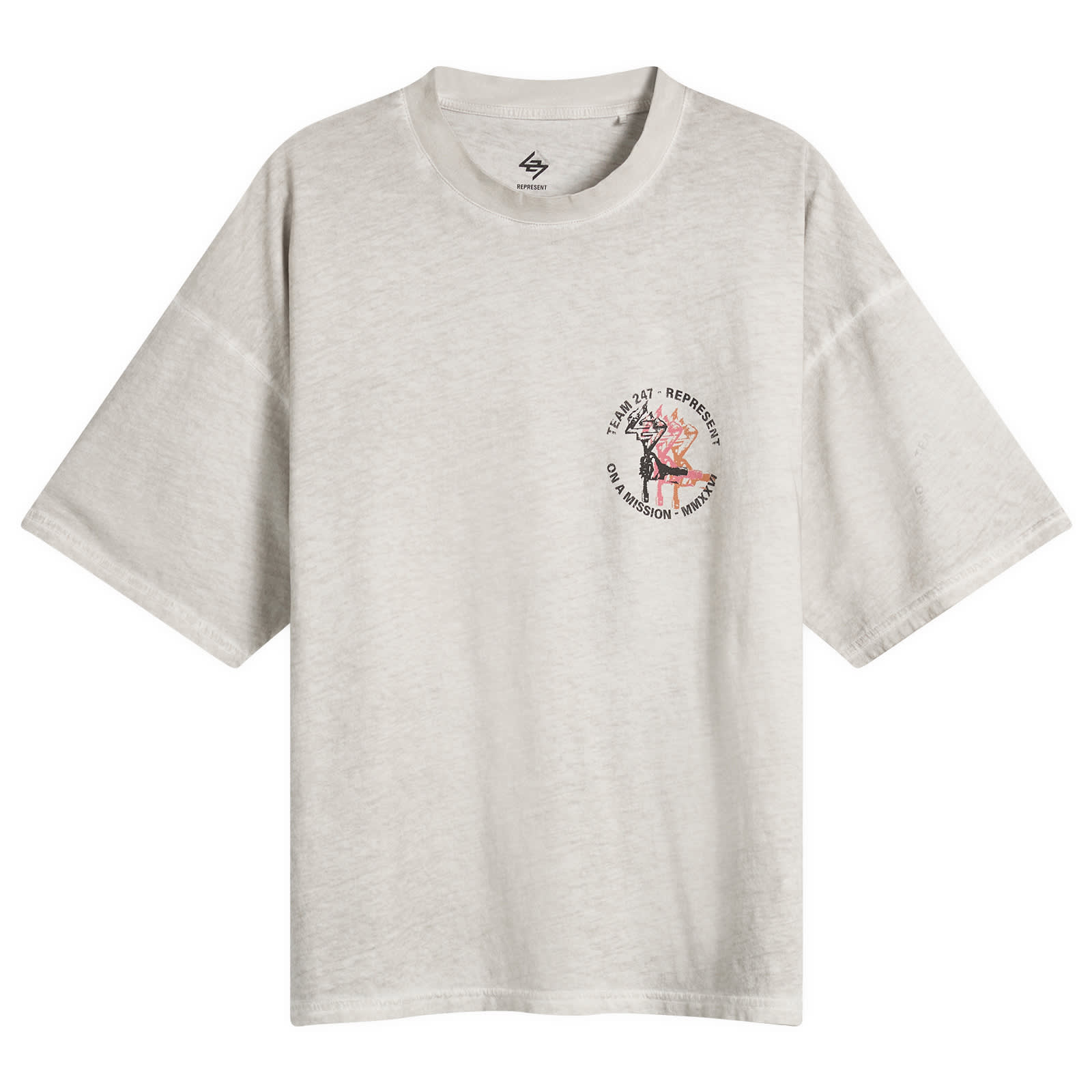 Men's Torch Crop T-Shirt Bleach Wash