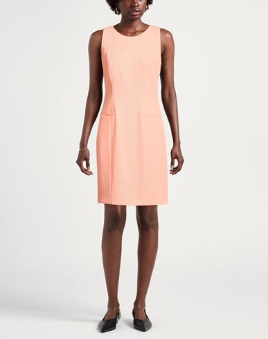 Woman Mini dress Salmon pink Size 8 Polyester, Viscose, Elastane