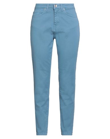 Woman Pants Light blue Size 25 Cotton, Elastane