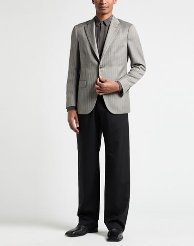 Man Blazer Grey Size 44 Virgin Wool, Silk