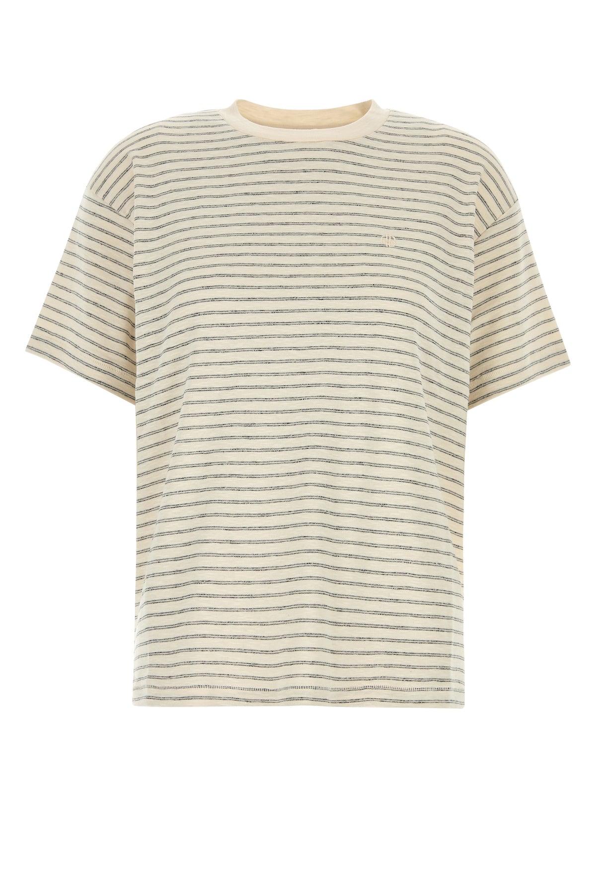 ANINE BING Embroidered cotton blend oversize Cade t-shirt