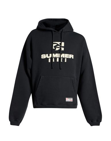 Man Sweatshirt Black Size XL Recycled cotton