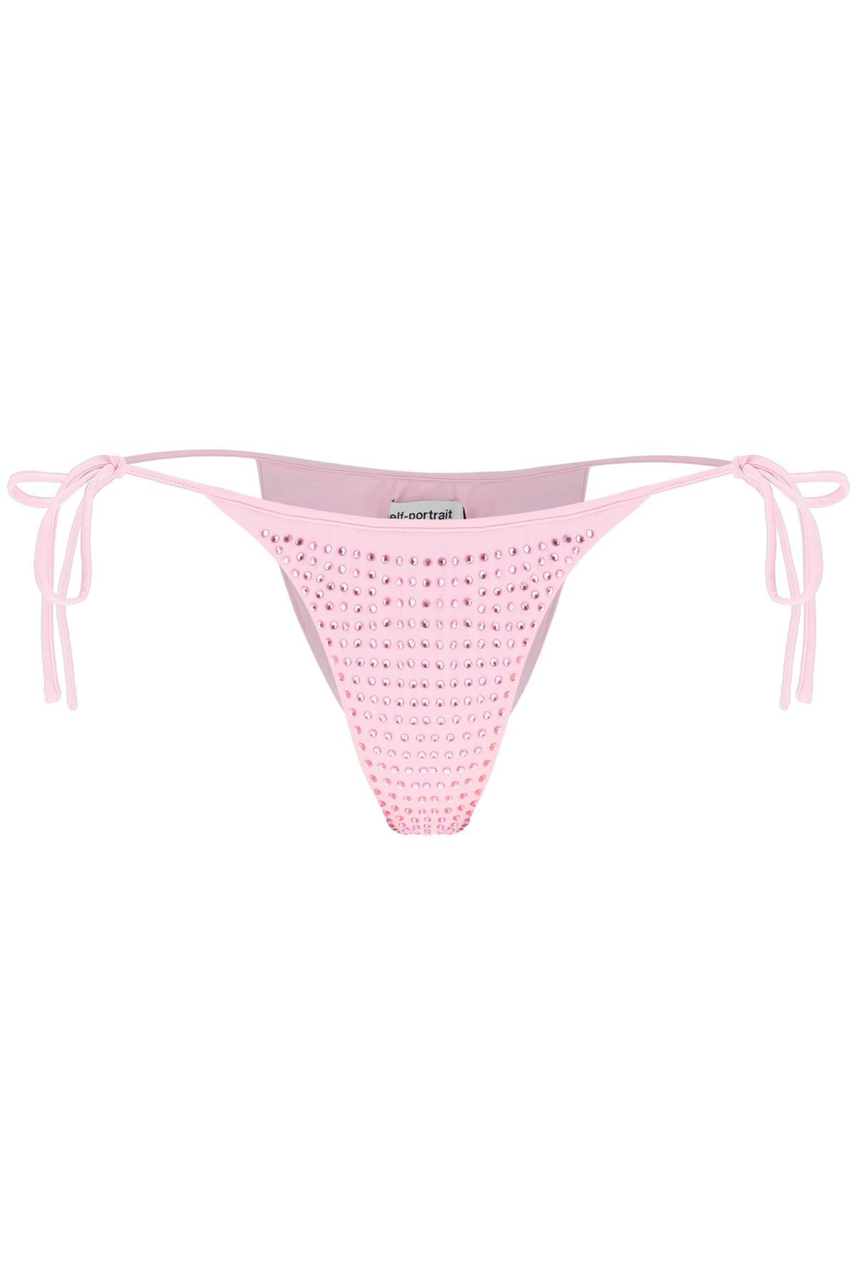 Rhinestone-embellished bikini bottoms - Pink