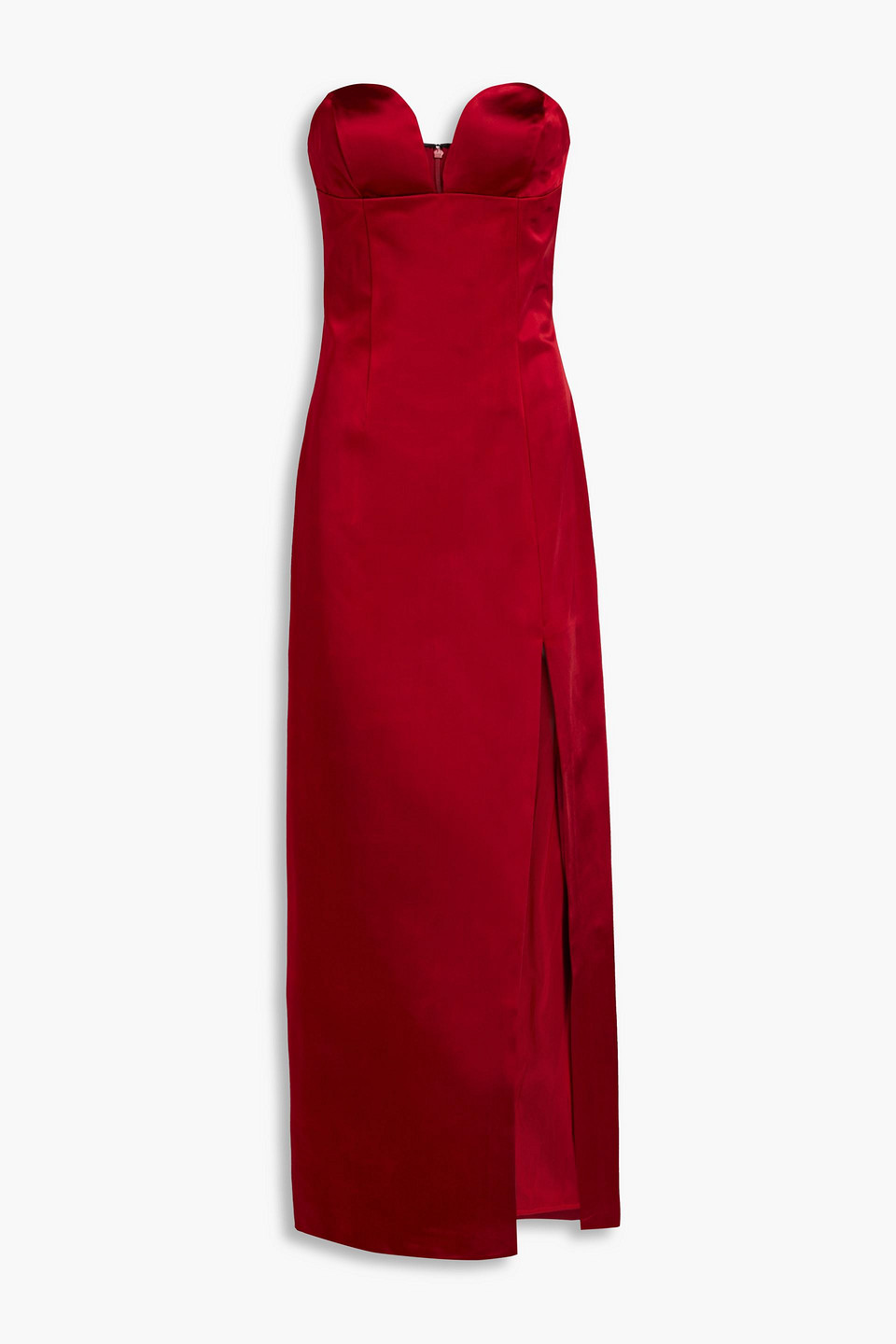 Sara Battaglia - Strapless satin maxi dress - Red - IT 46