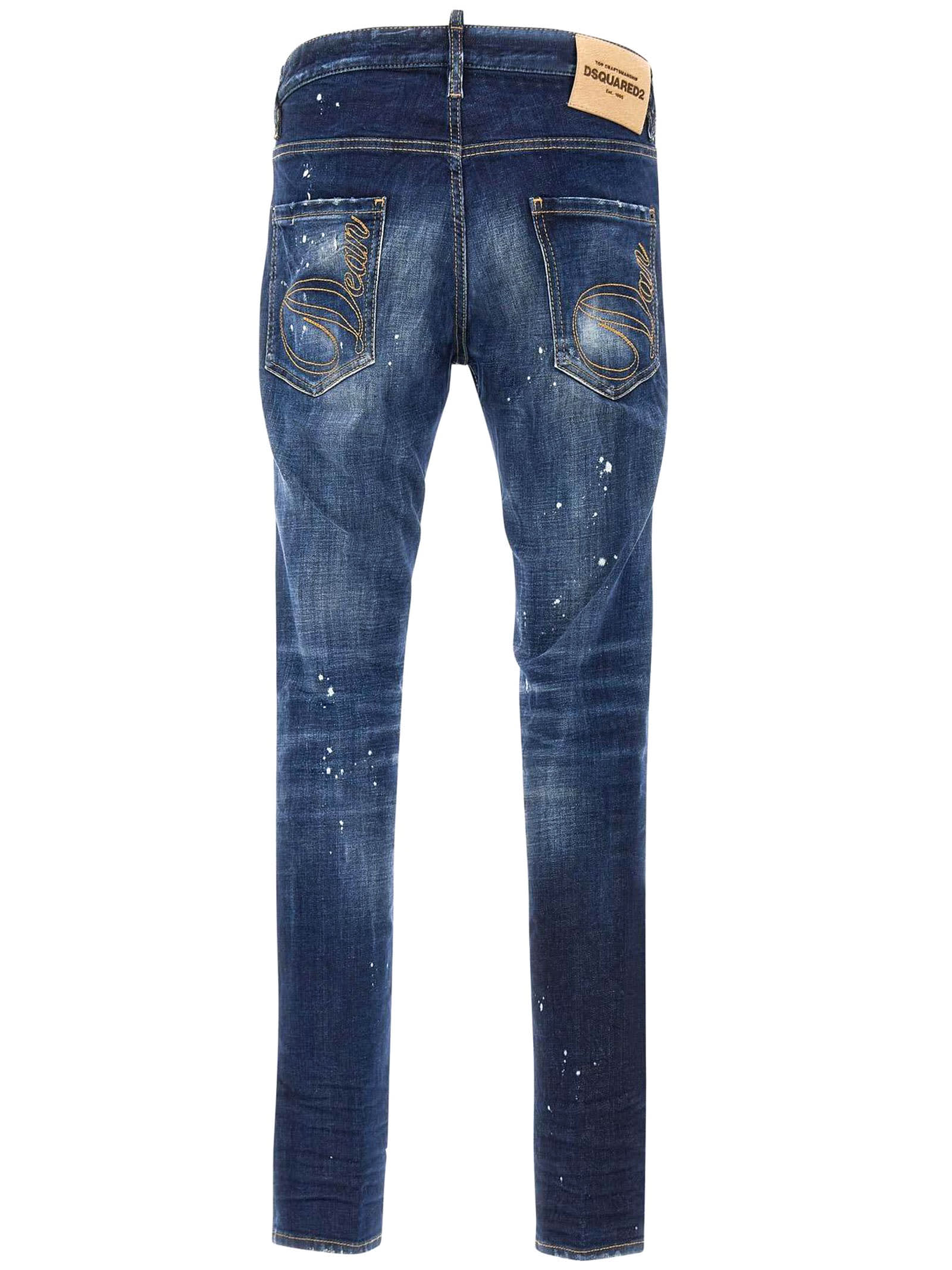 Blue Stretch-Cotton Cool Guy Jeans