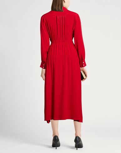 Woman Midi dress Red Size 14 Acetate, Silk