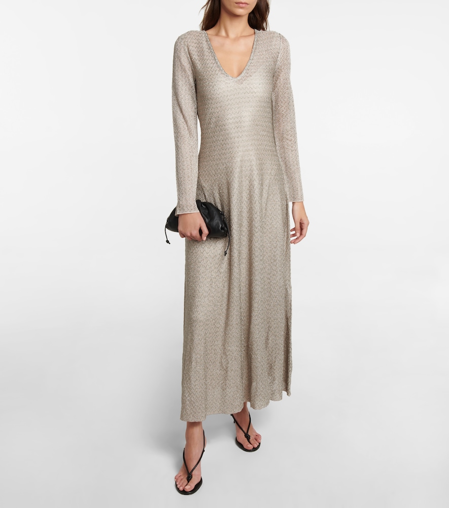 Missoni Metallic knit maxi dress