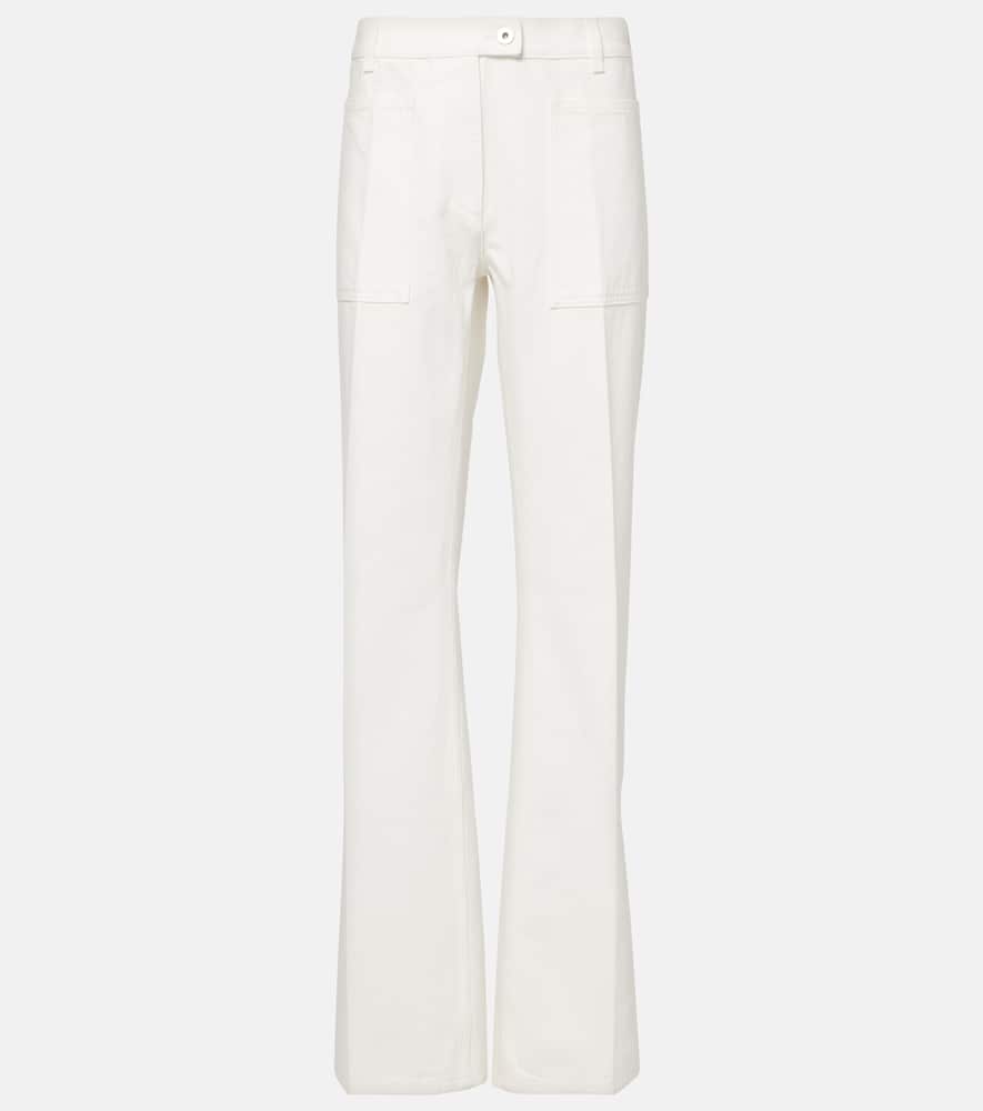 Mid-rise straight jeans