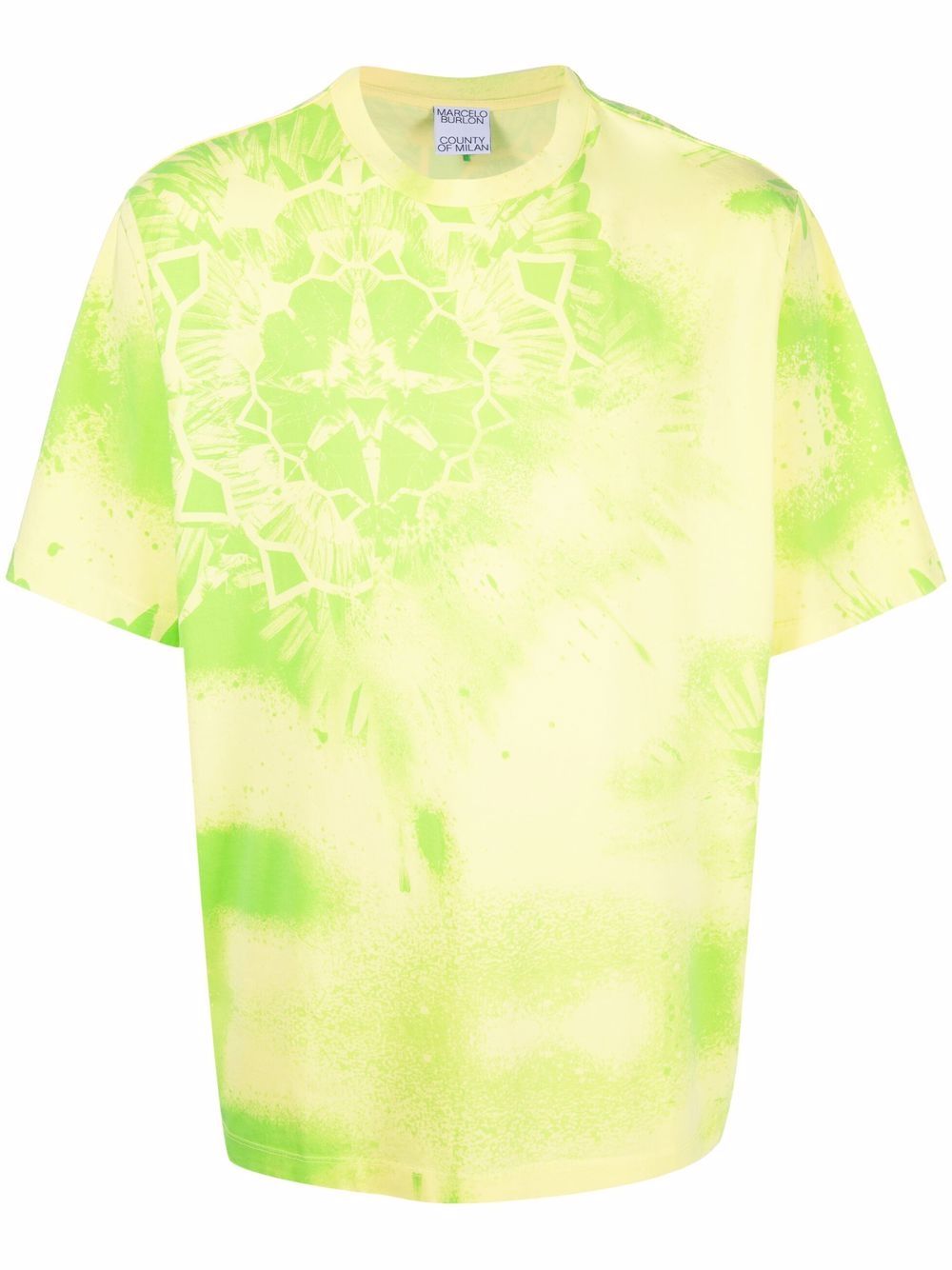 Kaleidoscope Wings print T-shirt - Green
