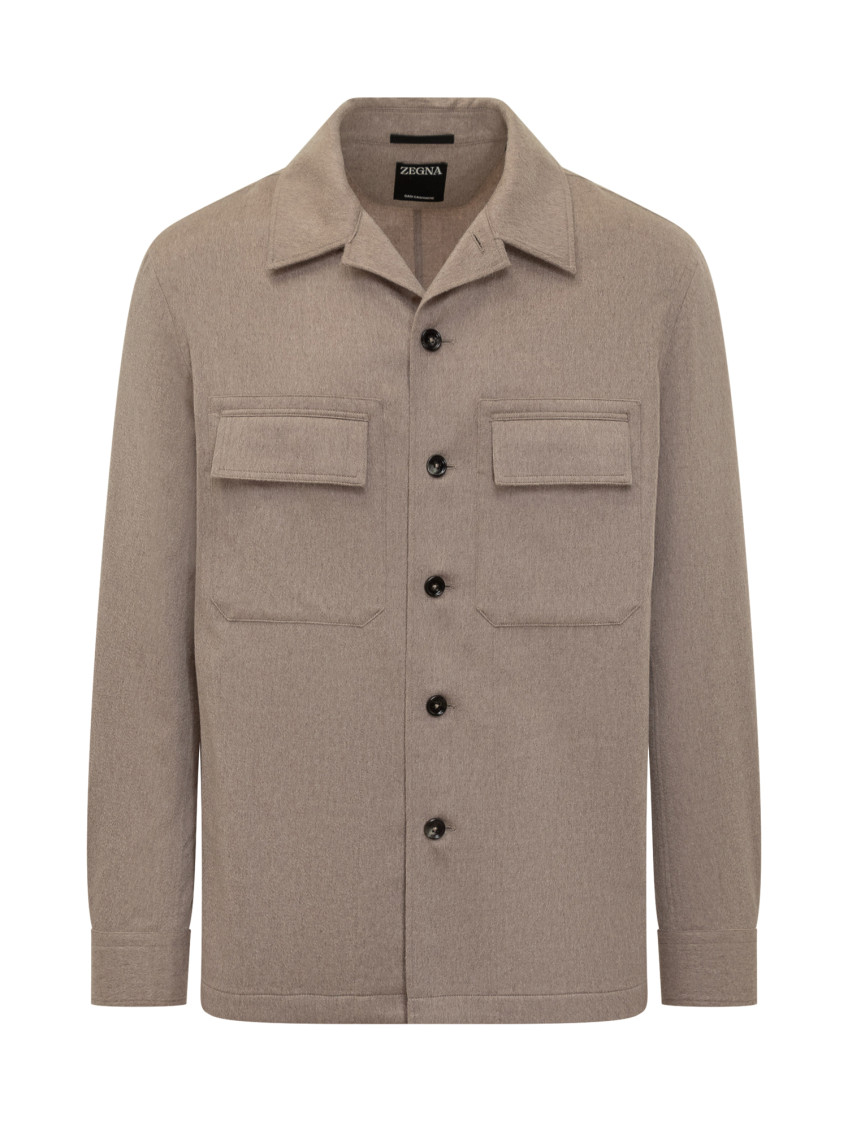 Beige Regular Solid Shirt