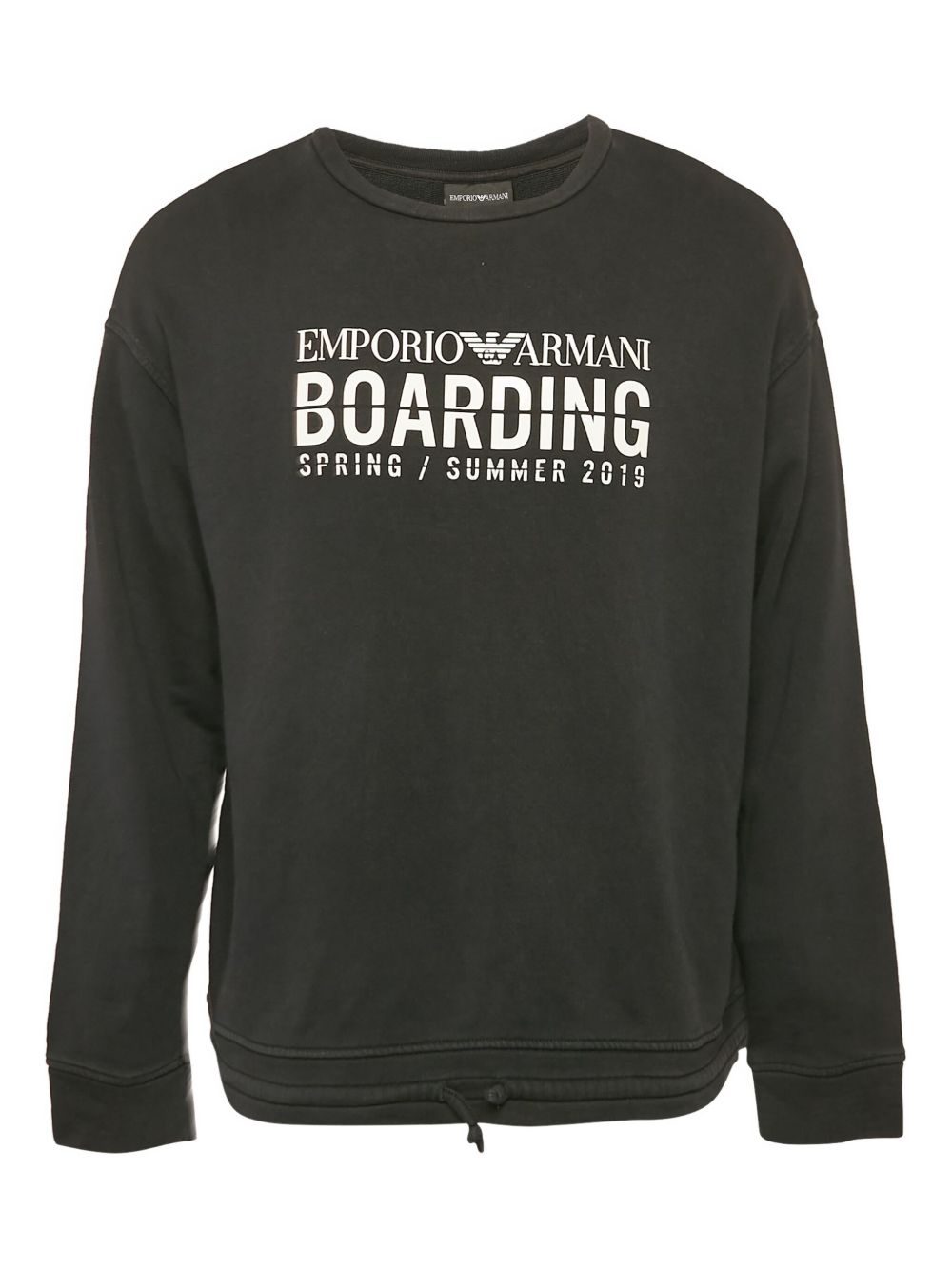Boarding-print sweatshirt - Black