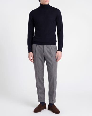 Man Turtleneck Midnight blue Size 36 Virgin Wool