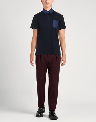 Man Polo shirt Midnight blue Size M Cotton