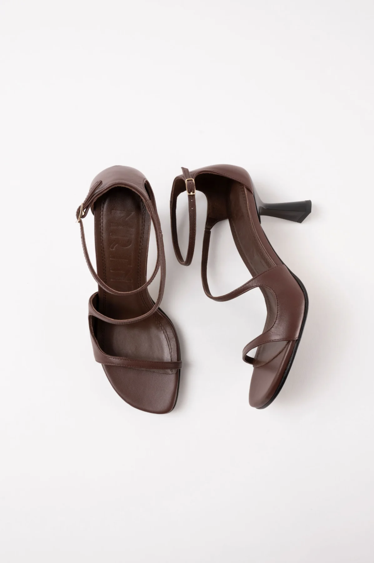 Dark Brown Leather Heels