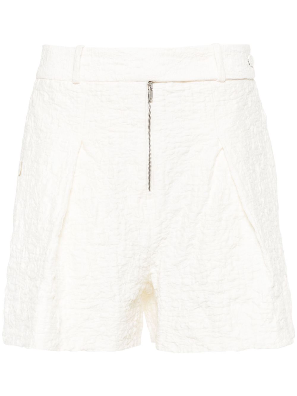 Textured-finish shorts - Neutrals