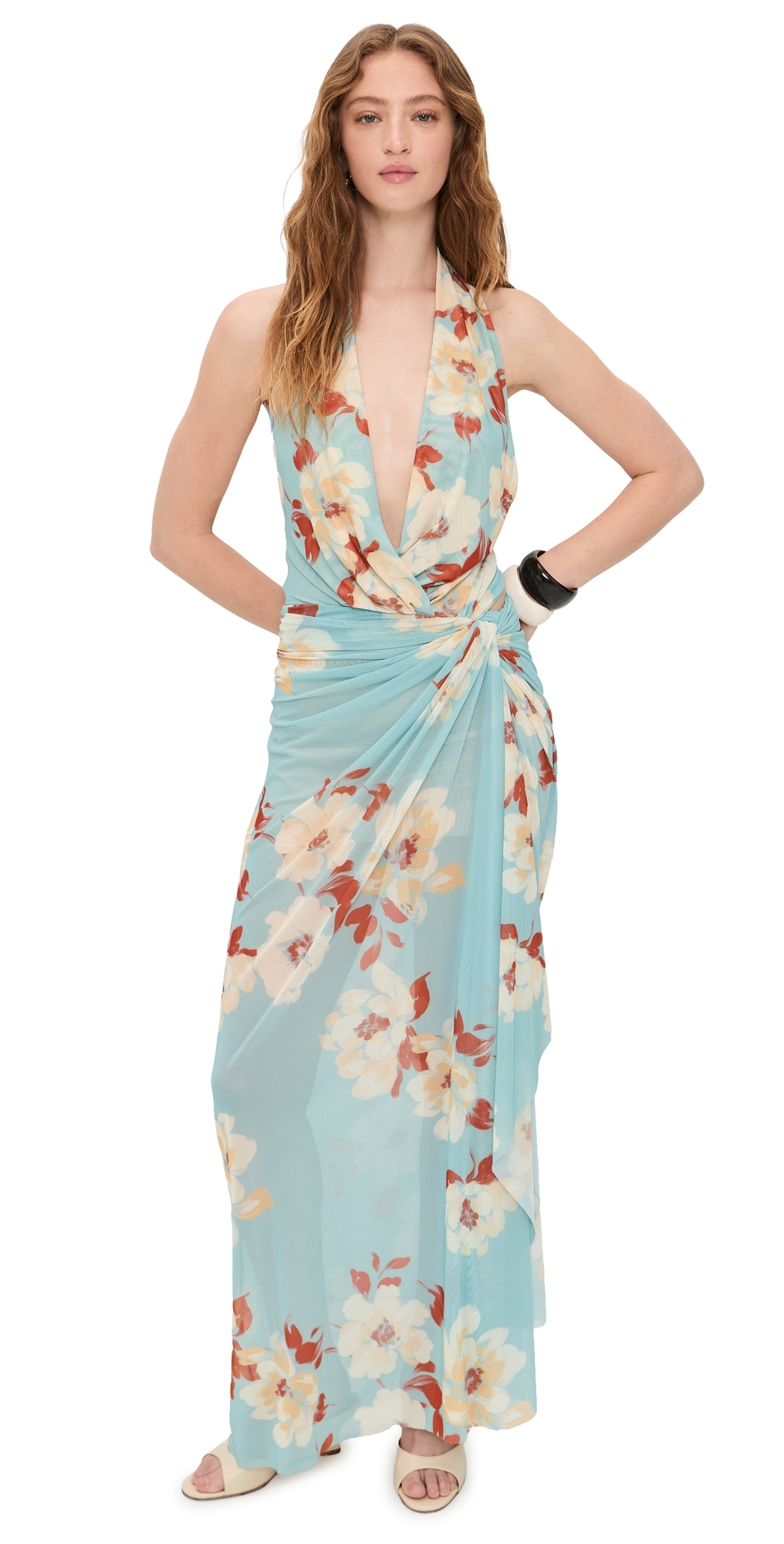 Calliope Drape Maxi Dress Sonara Floral