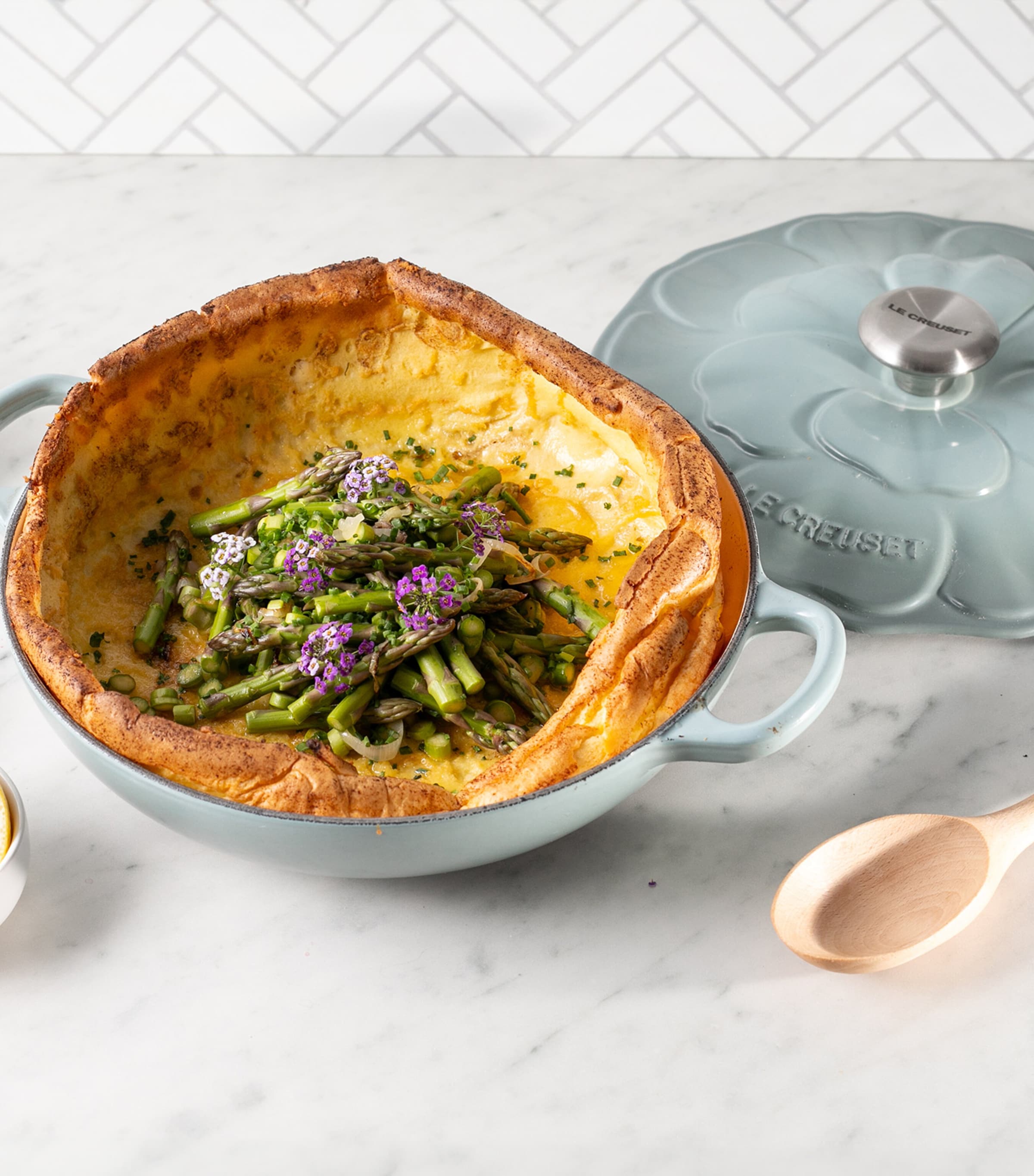 Cast Iron Petal Shallow Casserole Dish
