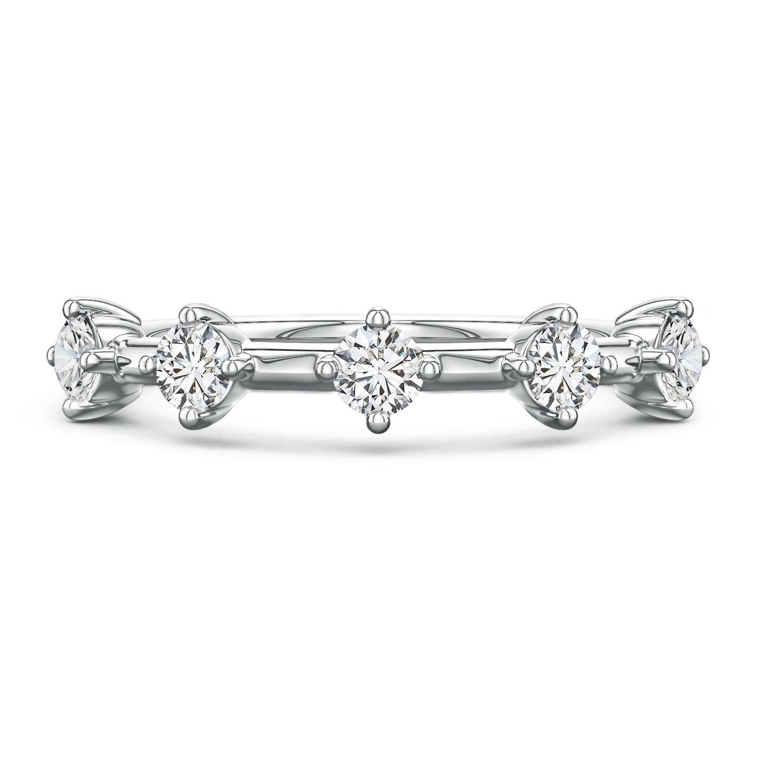 Angara 0.53 CTW Round Diamond Five-Stone Station Ring in 18K White Gold