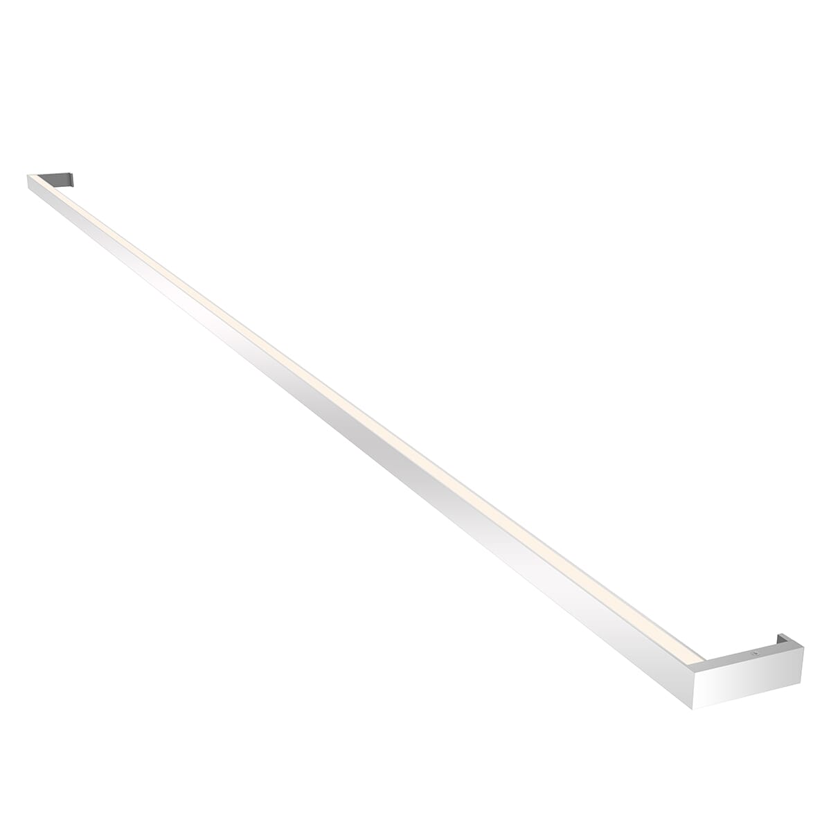 Thin-Line 1" Bathroom Vanity Light in Bright Satin Aluminu