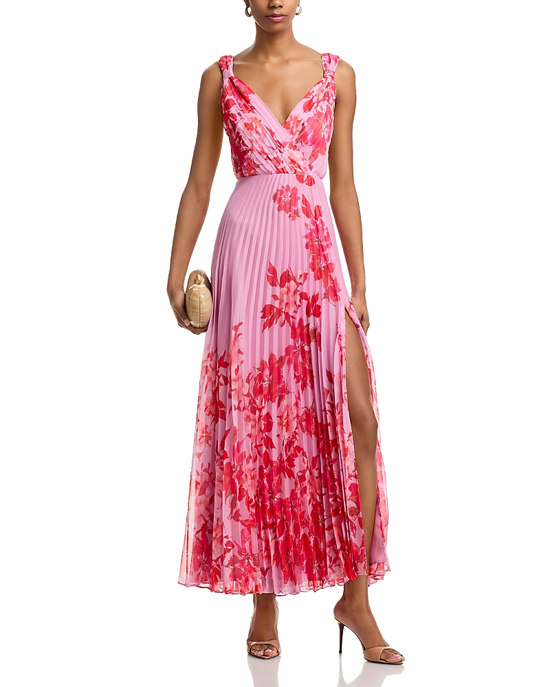 Pleated Floral Dress - Exclusive