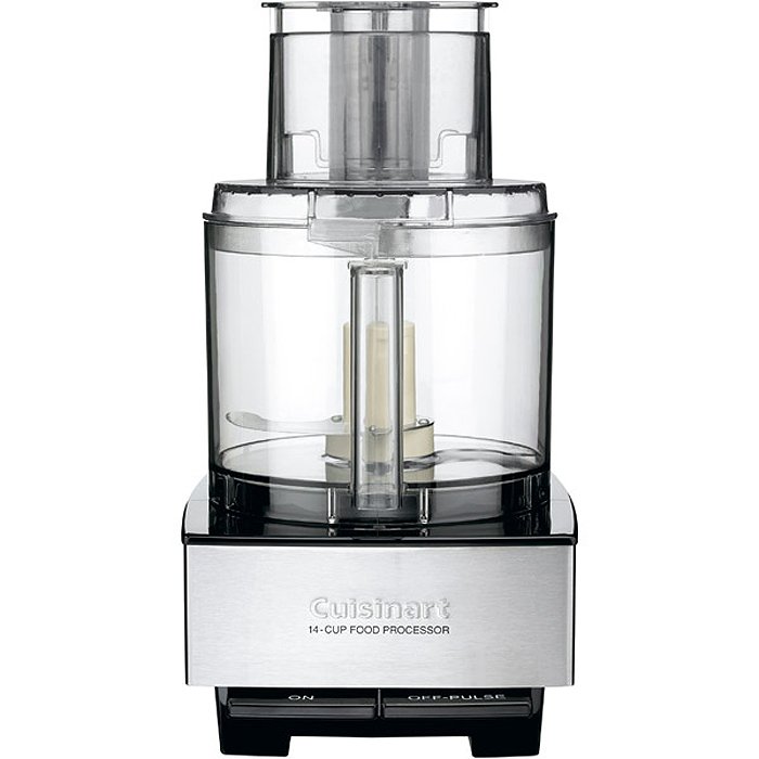 Custom 14 14-Cup Brushed Metal Food Processor