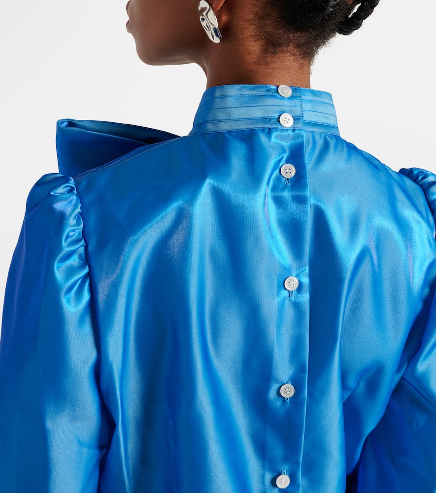 Noir Kei Ninomiya Bow-detail satin blouse