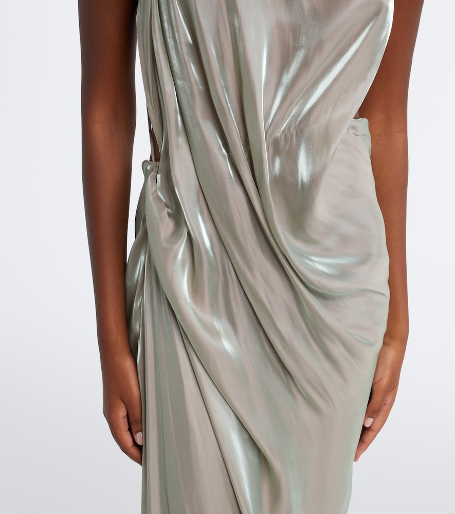 Glow Up draped open-back gown