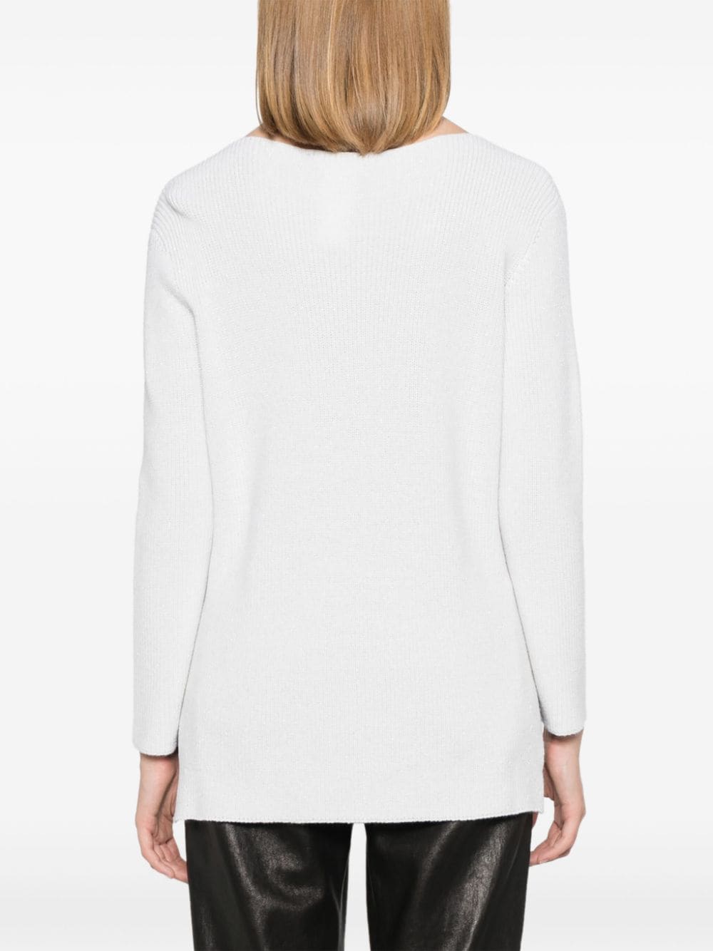 Wool Blend Boatneck Sweater