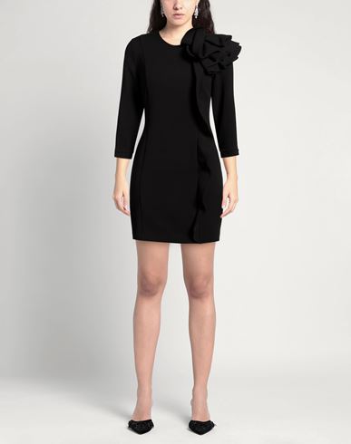 Woman Mini dress Black Size 4 Polyester, Viscose, Elastane