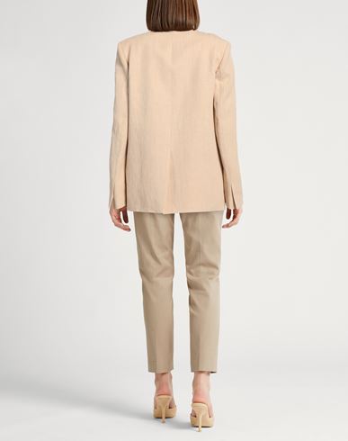 Fabiana Filippi Woman Blazer Sand Size 6 Linen, Viscose, Polyester