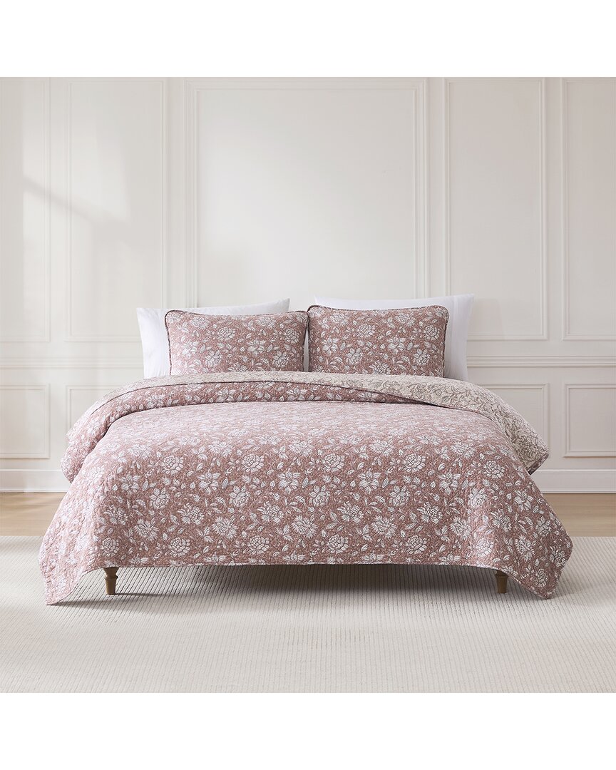 Zara Floral Block Reversible Cotton Quilt Set