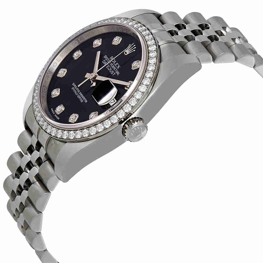 Oyster Perpetual Datejust 36 Black Dial Stainless Steel Jubilee Bracelet Automatic Ladies Watch 116244BKDJ