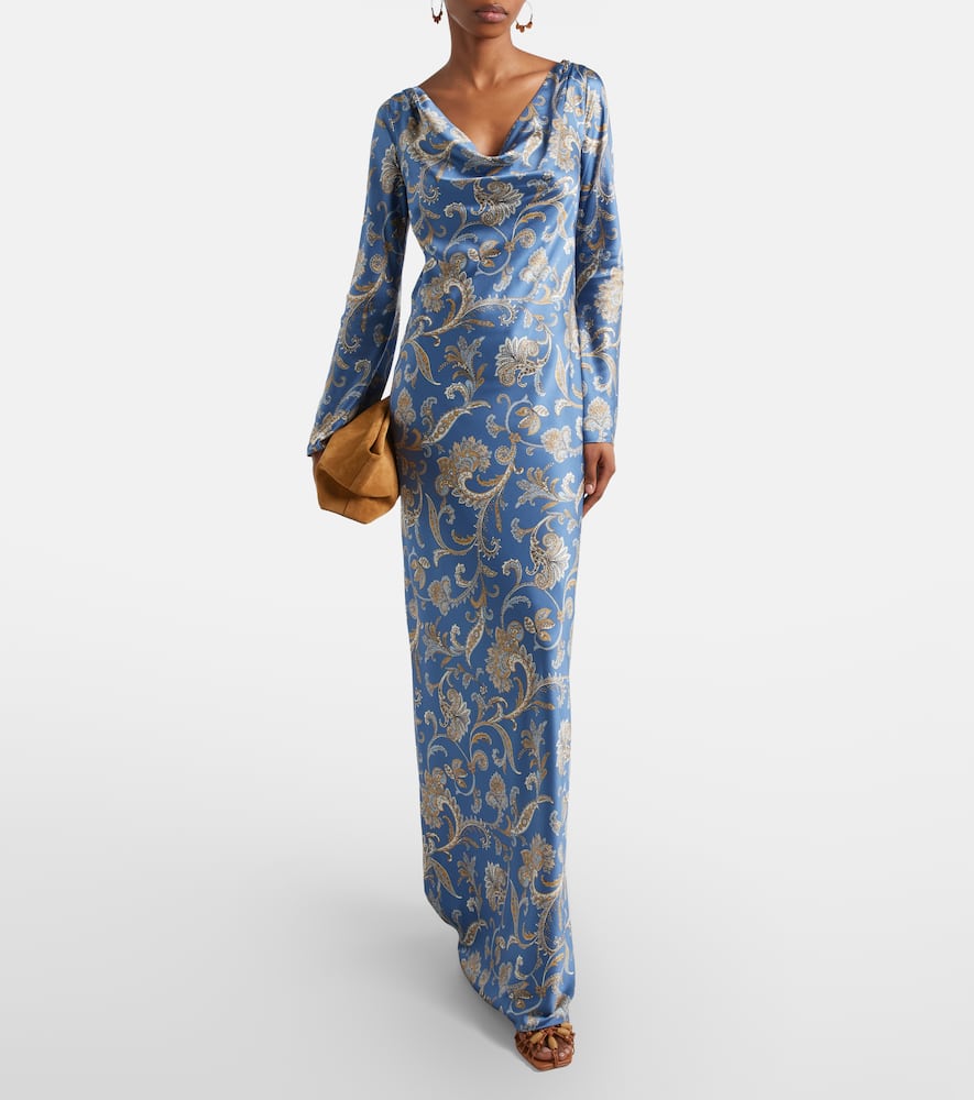 Ember printed silk-blend maxi dress