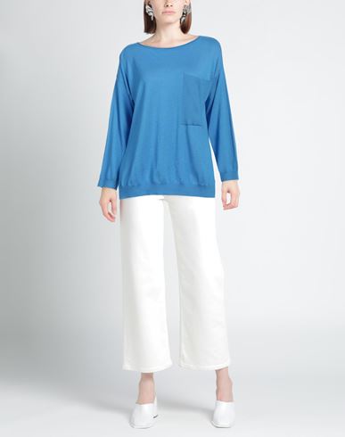 Snobby Sheep Woman Sweater Azure Size 4 Silk, Cashmere