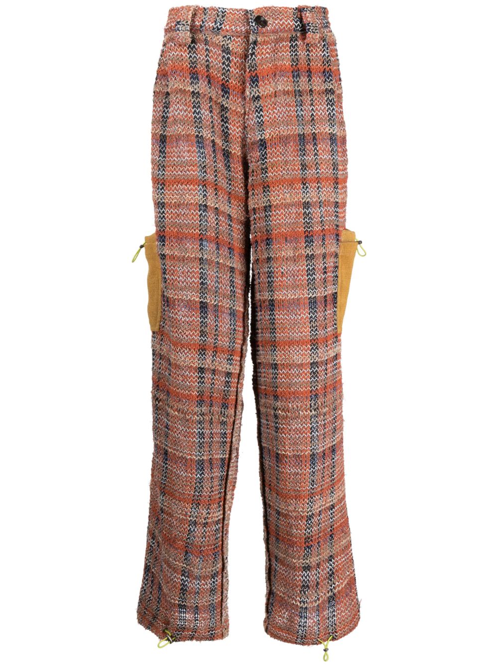 Whipstitch straight-leg trousers - Multicolour