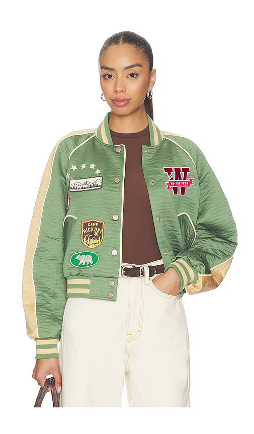 Free People x We The Free Star Power Souvenir Jacket in Green. L. Also in M