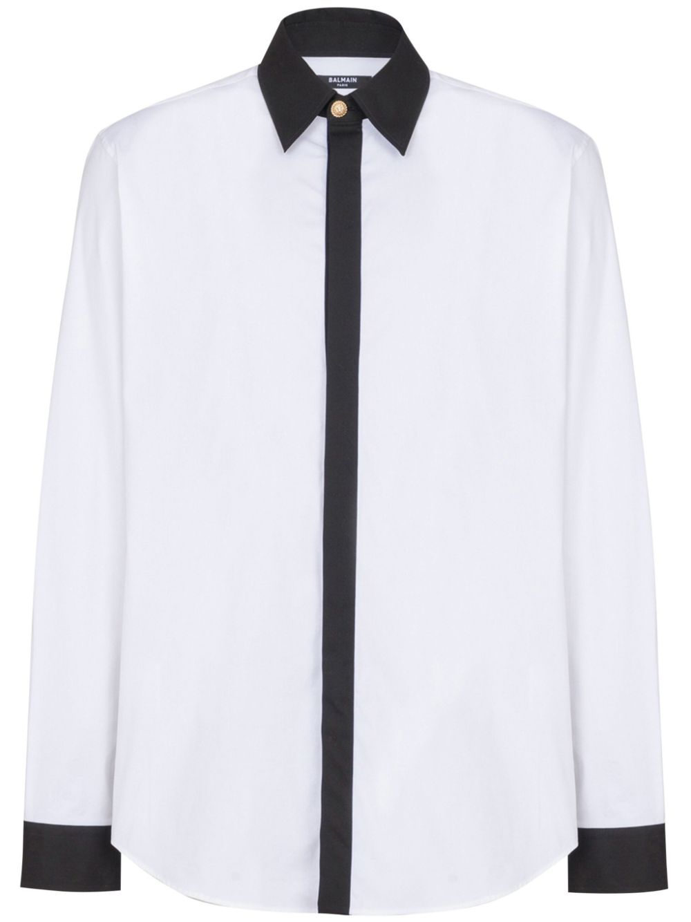 Two-tone poplin shirt - White