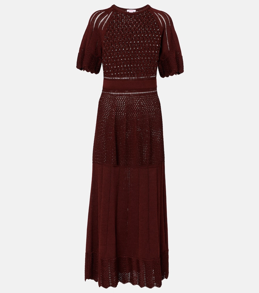 Imaginaire cotton-blend maxi dress
