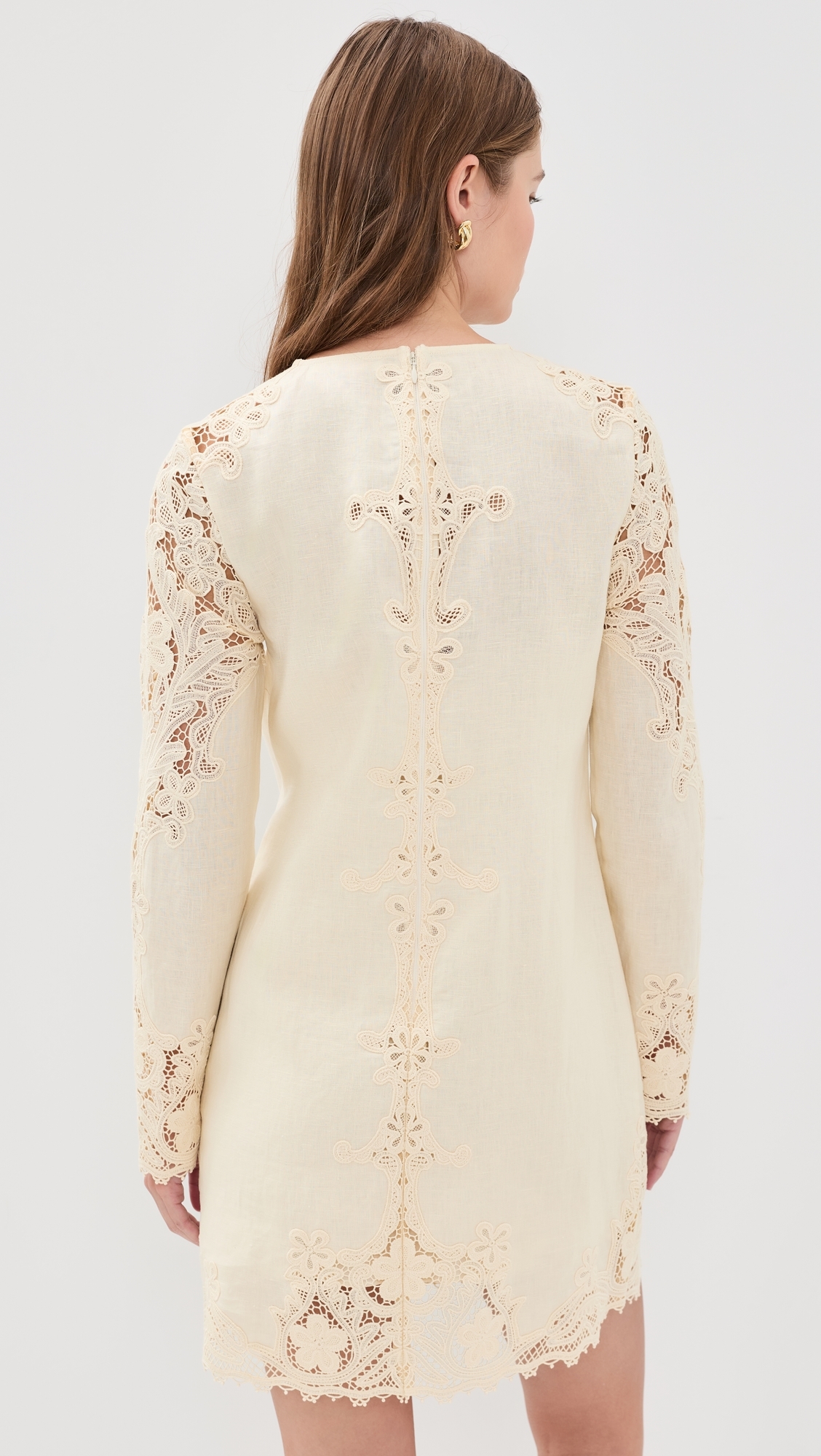 Camie Linen Mini Dress Ivory