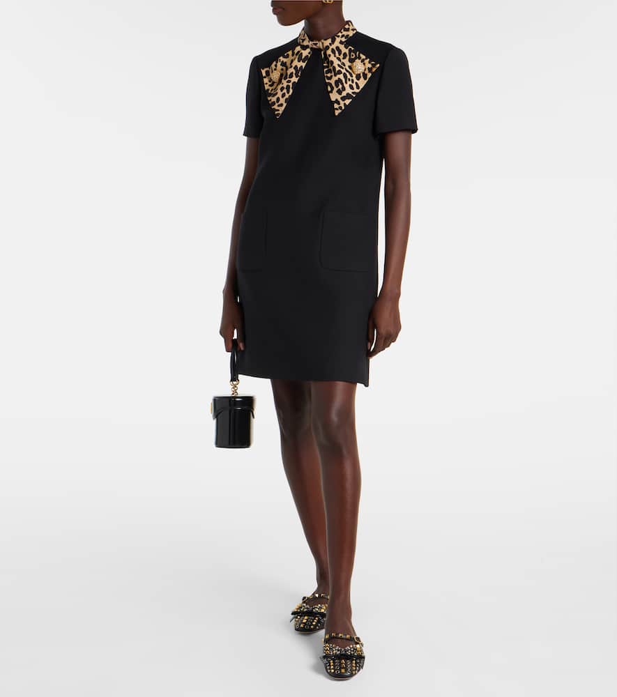 Crepe Couture bow-detail minidress