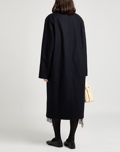 Maison Flâneur Woman Coat Midnight blue Size 10 Wool, Polyamide